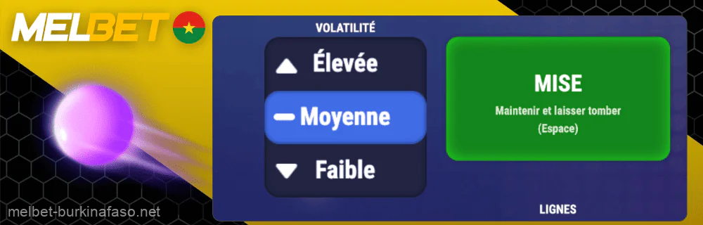 Modèles de paris dans le jeu Plinko sur Melbet