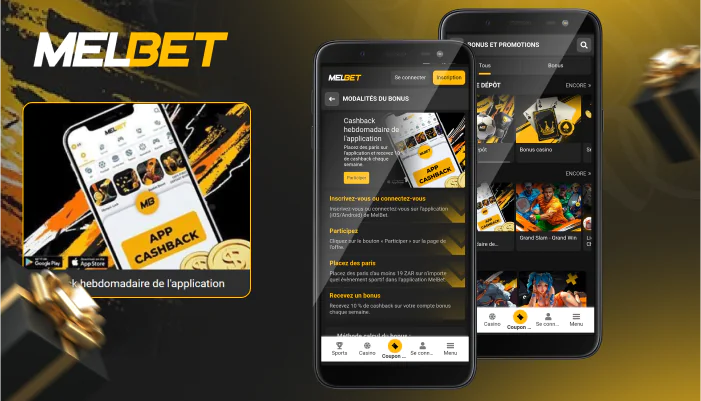 Comment obtenir du cashback mobile chez Melbet