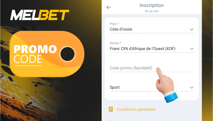 Entrer le code promo, étape 3
